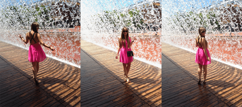oceanarium w lisbonie różowa sukienka bez pleców